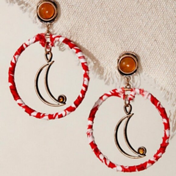 Free People Jewelry - NWT Free People Time Will Tell Earrings in Red
